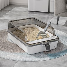 DINGDONGPET 潔淨貓砂盆, 1個, 白色