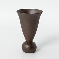 일본산 핸드메이드 도자기 텀블러 260ml, 브라운, 1개