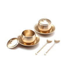 GEO CHANG YUGI 踢組 kgt-51, 1套, 2p 馬克杯 + 2p 蓋子 + 2p 碟子 + 2p 勺子