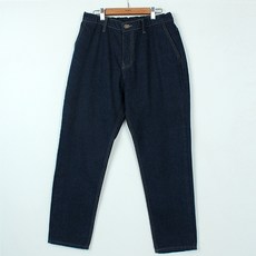 플레이즈 남성용 따듯기모 뒷밴딩 테이퍼드핏 데님팬츠