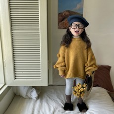 女童喇叭喇叭形針織T恤