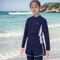 koogi adventure 女童拉鍊防曬泳衣上衣 KG-S2508