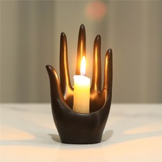 牡丹簡約情調燭台室內裝飾, 黑色