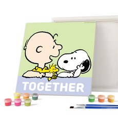 iLovePainting 花生漫畫 DIY 繪畫 20 x 20 公分, 史努比在一起, 1個