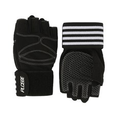 플씨드 손목보호 헬스 장갑 PS-HGL 1, 블랙(화이트), 1개