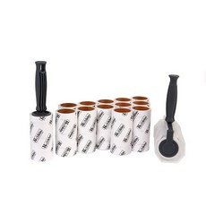 膠帶清潔器普通 T 型手柄灰色 + 透明盒 + 填充膠帶 14p + 衣服手柄套組, 1套
