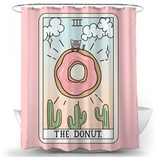 酒精系列 浴簾 甜甜圈 150 x 180 cm, 1個