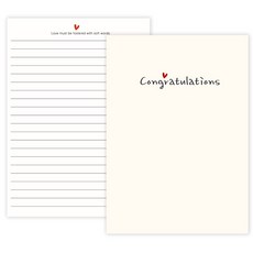 2Youngdesign 文字印花信紙組 50入, 祝賀款, 1組