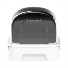 UrbanPaw 喵喜堡全封閉特大抽屜式貓砂盆, 黑白色, 1個