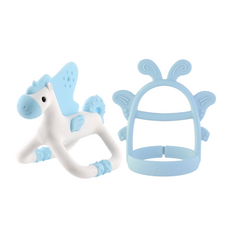 AGAFURA 蝴蝶手環固齒器+獨角獸固齒器+雪人收納盒, 藍色, 1組