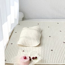 Dot to Dot x Marolot Baby 被子刺繡絎縫墊嬰兒床墊, 櫻桃, 1個