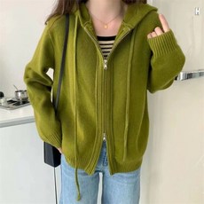 PEONIST 女款連帽雙拉鍊拉鍊開襟衫