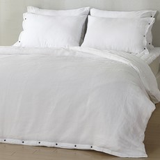 LISSOY 亞麻白色被套, 白色
