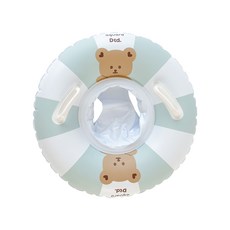 aguard 印花雙把手孩童游泳圈, 小熊款, 1入