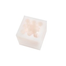 圓形方塊蠟燭模具 厚實模具 1孔 DS_02_G07, 白色