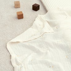 마롤로뜨 유아용 자수 모달 거즈 블랭킷, 살랑데이지