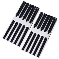 黑色筷子 225mm, 黑色, 10雙筷子