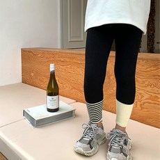 고잉키즈 아동용 투패턴골지 보온 레깅스