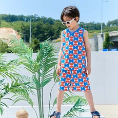 누클 아동용 통기성 패턴 팬츠