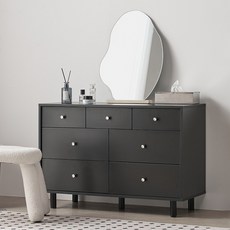 필웰 라이너스 7칸 서랍장 1000 방문설치, 블랙, 7개