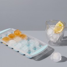 키친유 사각 얼음 트레이 21구, 혼합색상, 2개