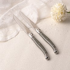 LA CARTUJA Ancre Laguiole 西式晚餐刀 餐刀, 2個, 灰色