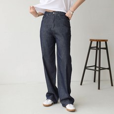 피핀 여성용 논페이드 와이드 데님 팬츠 롱 710467