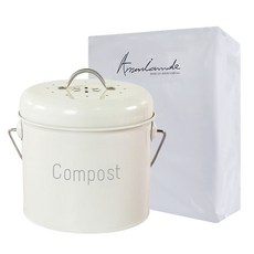 American Road復古不鏽鋼食物垃圾桶 RK1842, 白色