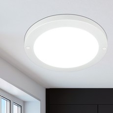 Melliving LED20W 固定式邊緣圓形吸頂燈 22cm, 1個, 白色 + 日光色