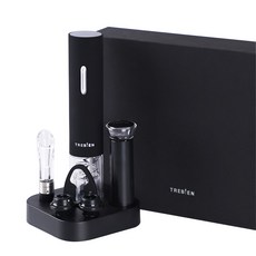 TREBIEN 頂級電動紅酒開瓶器立架組 DM-501B, 1套, 黑色