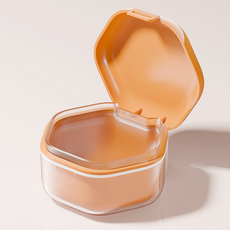 Steadial 高級矯正器假牙維持器收納盒, 橘色, 1個