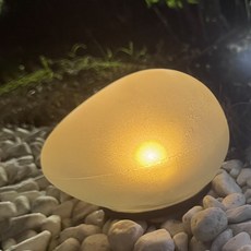 VISANG 太陽能庭園石戶外燈 小 127 x 142 x 80 mm, 暖白光