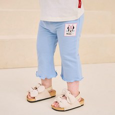 milkmile 女童款迪士尼米妮牛仔斜紋彈性7分靴型褲