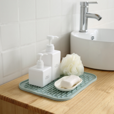 迷你矽膠餐具瀝水墊, 衝浪綠