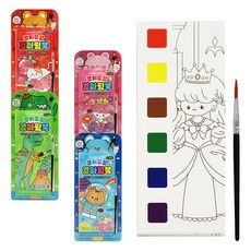 아가플러스 큐트 프렌즈 종이물감 색칠놀이 4종 세트, 혼합색상, 1개