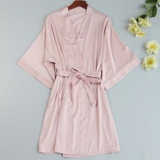 Sonio 女款寬鬆晚安浴袍 L, 01 粉紅色, 1個
