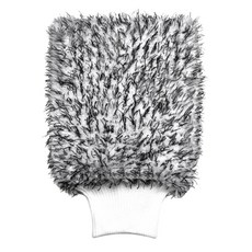 LIVEMOTO 高級雙面洗車手套, 1個, 黑色 + 白色