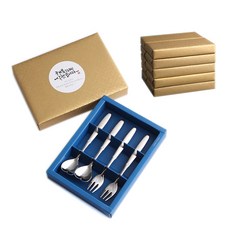 Inspoon 天使心茶匙叉子婚禮回禮4件組, 10套, 茶匙2個 + 叉子2個