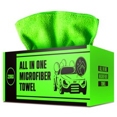 Akei Motor 抽取式多用途超細纖維洗車毛巾 22入, 1個, 淺綠色