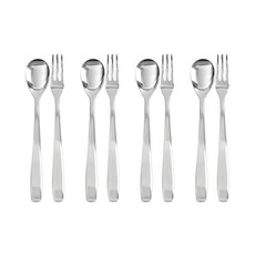 Hamo Miller茶匙 4入+叉子 4入, 1套, 勺子 4p + 叉子 4p