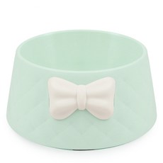 반려동물 상큼 리본 식기 YT_RC639, 그린, 1개