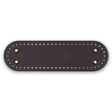 Jingga包底 橢圓形 編織工具 24 x 7 cm, 1個, 深棕色