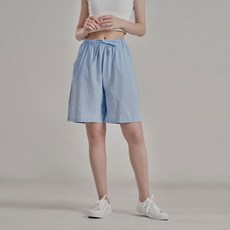 Gembling 女款日常百慕達蝴蝶結鬆緊腰五分短褲