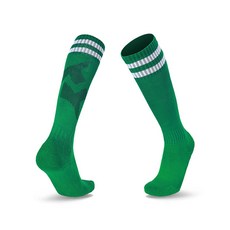 Yogojogo 冰球襪 雙腳穿著 L, 09 草綠白邊, 1套