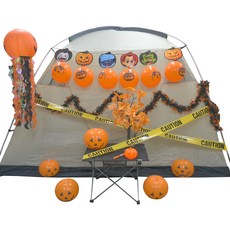 Party Club 萬聖節露營 7號 LED 萬聖節樹 7件組, 混合色, 1套