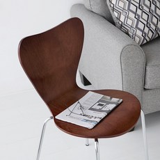 마켓비 KURBY 의자 A타입, 다크브라운, 2개