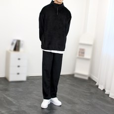 CONFIAR 男士天鵝絨燈芯絨刷毛寬版上下套裝 TC9502