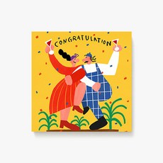 Señor Kim 可愛插畫帆布壁掛插圖慶祝