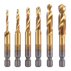 O-ON 鈦塗層電動攻牙鑽頭長型6件組, 1個