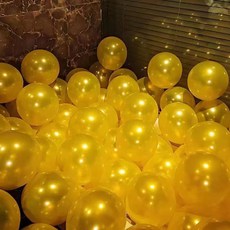 EUMES 活動珍珠氣球, 100個, 黃色